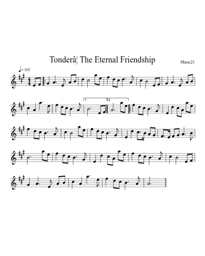 Tonderâ¦ The Eternal Friendship