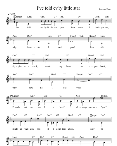 I've told ev'ry little star preview