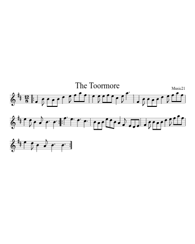 The Toormore sheet music preview