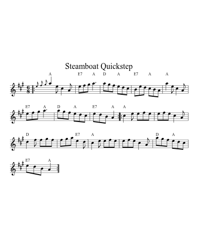 Steamboat Quickstep (Version 3) sheet music preview