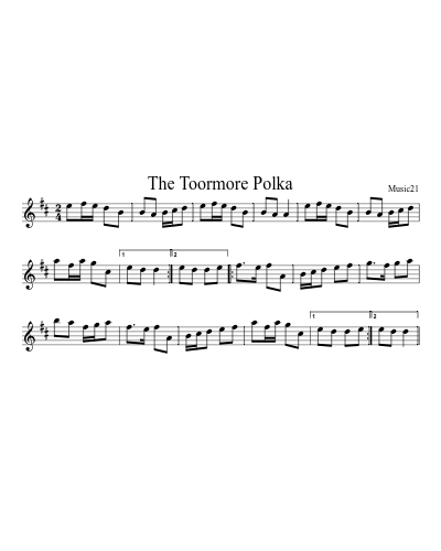 The Toormore Polka sheet music preview