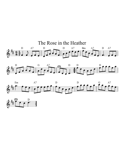 The Rose In The Heather (Version 5) sheet music preview