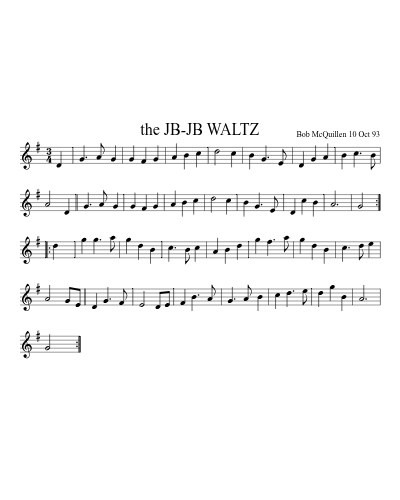 the JB-JB WALTZ (Version 2) sheet music preview