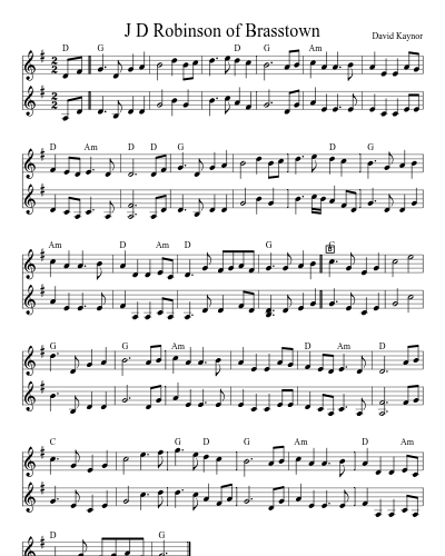 J D Robinson of Brasstown (Version 2)