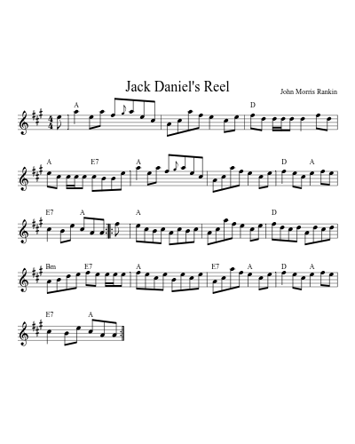 Jack Daniel's Reel (Version 2) sheet music preview