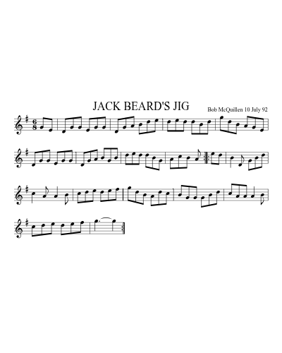 JACK BEARD'S JIG (Version 2)