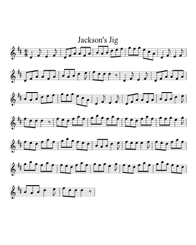 Jackson's Jig (Version 3) sheet music preview