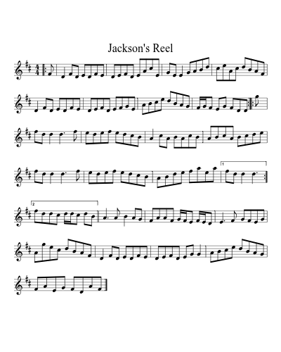 JACKSON'S REEL (Version 3) sheet music preview