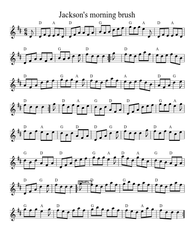 Jackson's morning brush (Version 6) sheet music preview