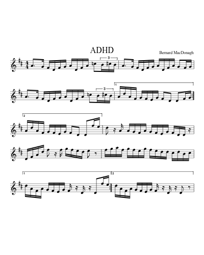 ADHD sheet music preview