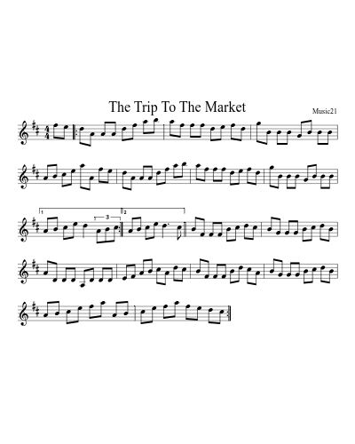 The Trip To The Market sheet music preview