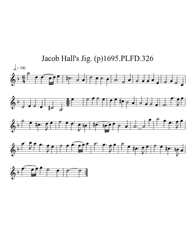 Jacob Hall's Jig. (p)1695.PLFD.326