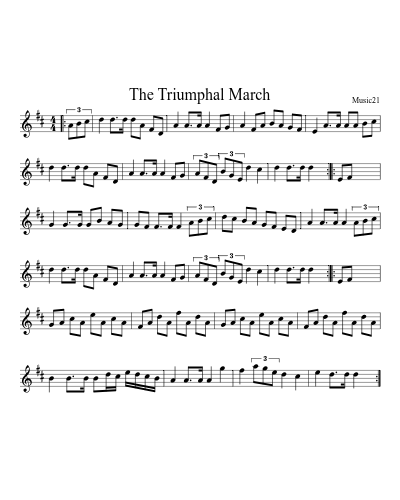 The Triumphal March sheet music preview