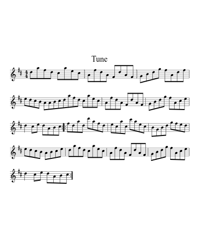 The Tune sheet music preview