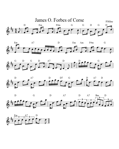 James O. Forbes of Corse (Version 4)