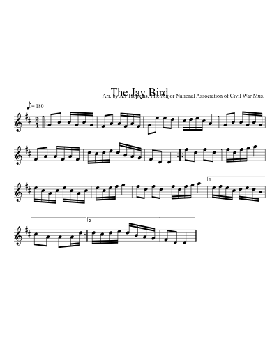 The Jay Bird sheet music preview