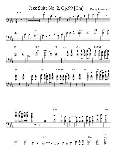 Jazz Suite No. 2, Op.99    [Dm] preview