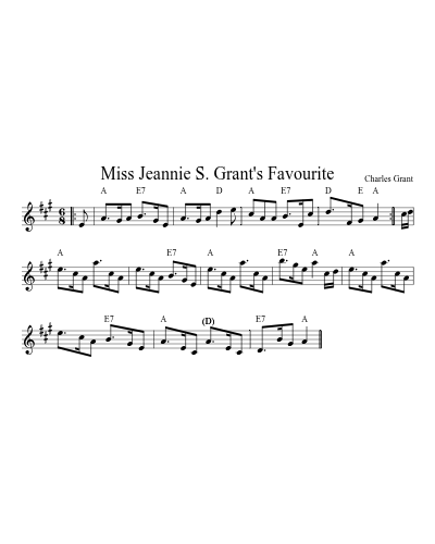 Miss Jeannie S. Grant's Favourite (Version 2)