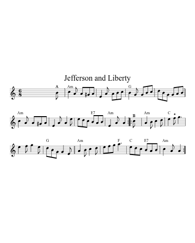 Jefferson and Liberty (Version 15) sheet music preview