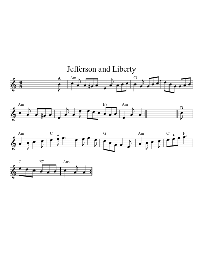 Jefferson and Liberty (Version 27) sheet music preview