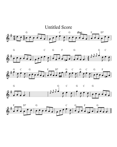 Jefferson and Liberty 1 Am G C Em 32 2 3 (Version 2) sheet music preview