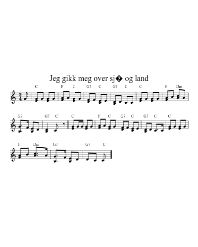 Jeg gikk meg over sjø og land