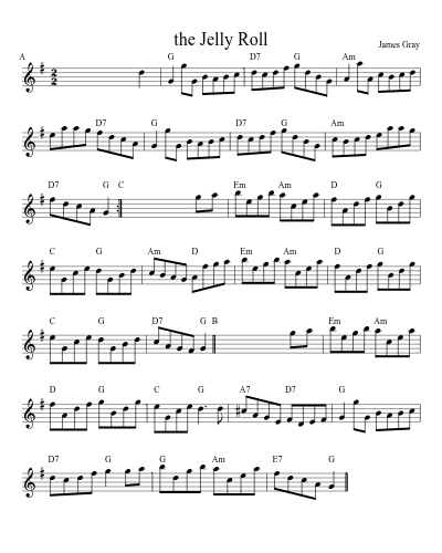 the Jelly Roll sheet music preview
