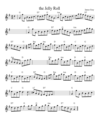 the Jelly Roll (Version 2) sheet music preview