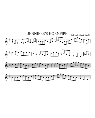 JENNIFER'S HORNPIPE (Version 2) preview
