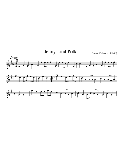 Jenny Lind Polka (Version 2) sheet music preview