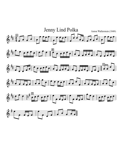 Jenny Lind Polka (Version 3) sheet music preview