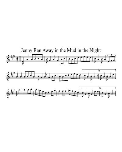 Jenny Ran Away in the Mud in the Night (Version 3)