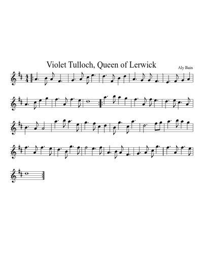 Violet Tulloch, Queen of Lerwick