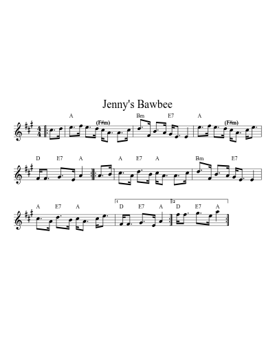 Jenny's Bawbee (Version 4)