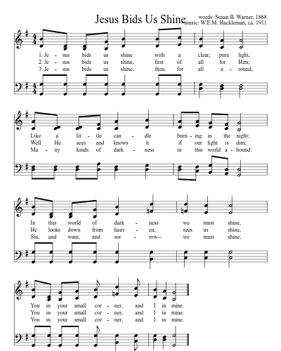 Jesus Bids Us Shine (Version 2)