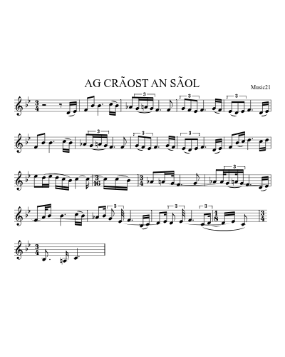 AG CRÃOST AN SÃOL sheet music preview