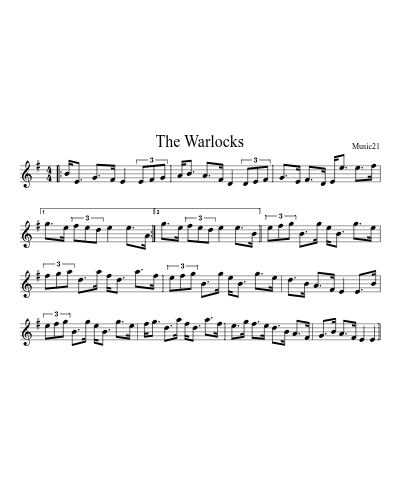 The Warlocks sheet music preview