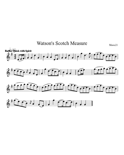 Watson's Scotch Measure