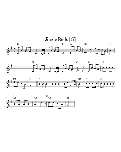 Jingle Bells [G] (Version 2)