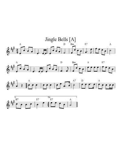 Jingle Bells [A] (Version 4)