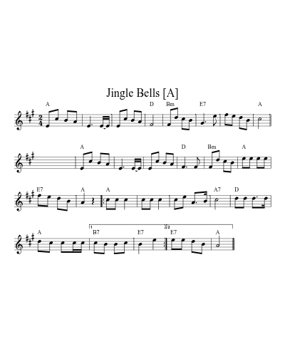 Jingle Bells [A] (Version 5)