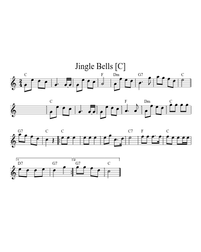 Jingle Bells [C] sheet music preview