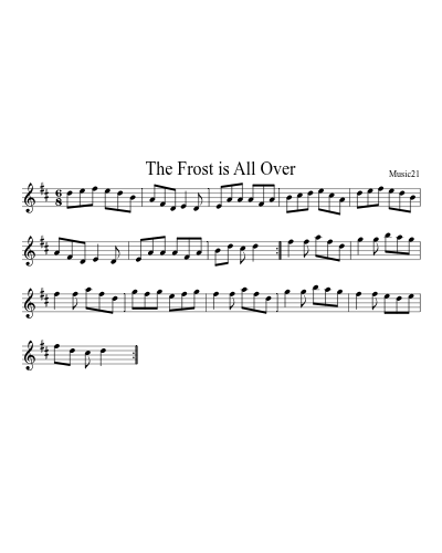 The Frost Is All Over (Wedding Reel The)