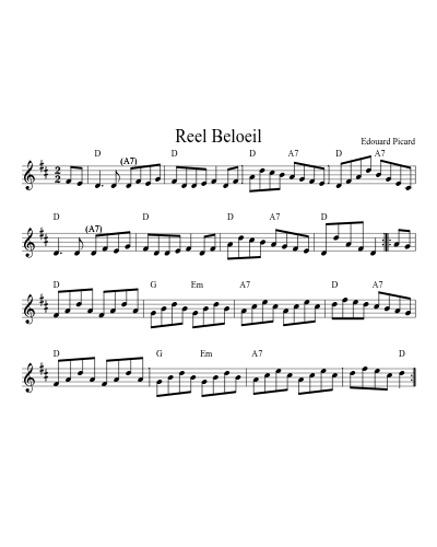 la Belle Cath\'erine   [A] (Version 3) sheet music preview