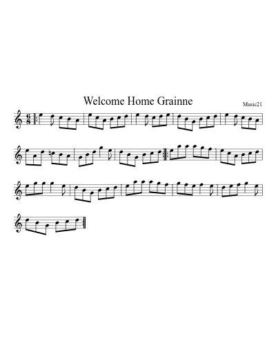 Welcome Home Grainne