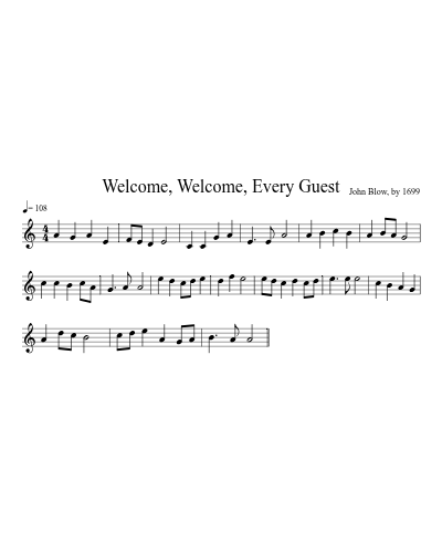 Welcome, Welcome, Every Guest (Version 2) preview