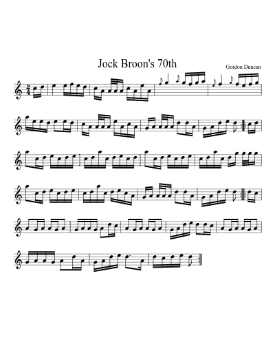 Jock Broon's 70th preview