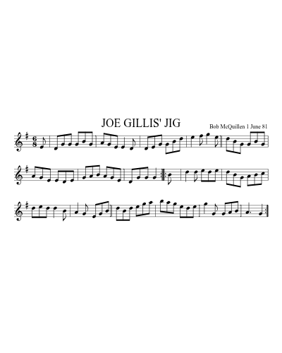 JOE GILLIS' JIG (Version 2)