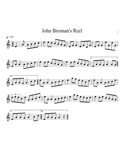 John Brosnan's Reel (Version 2)
