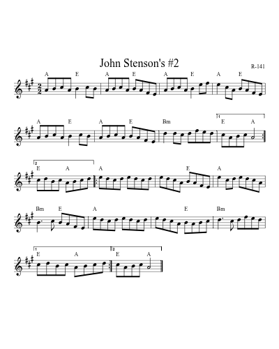 John Stenson's #2 (Version 7) sheet music preview